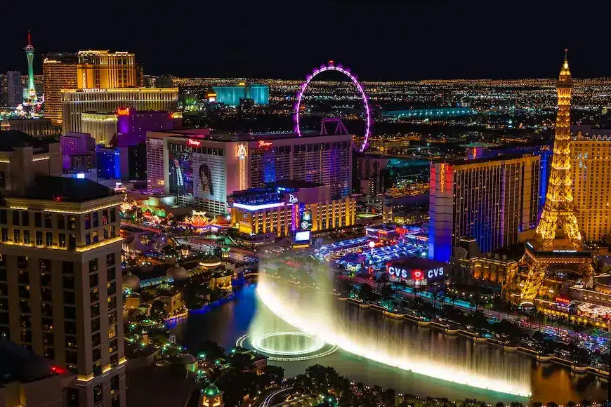 Foto de cima da cidade de Las Vegas nos EUA